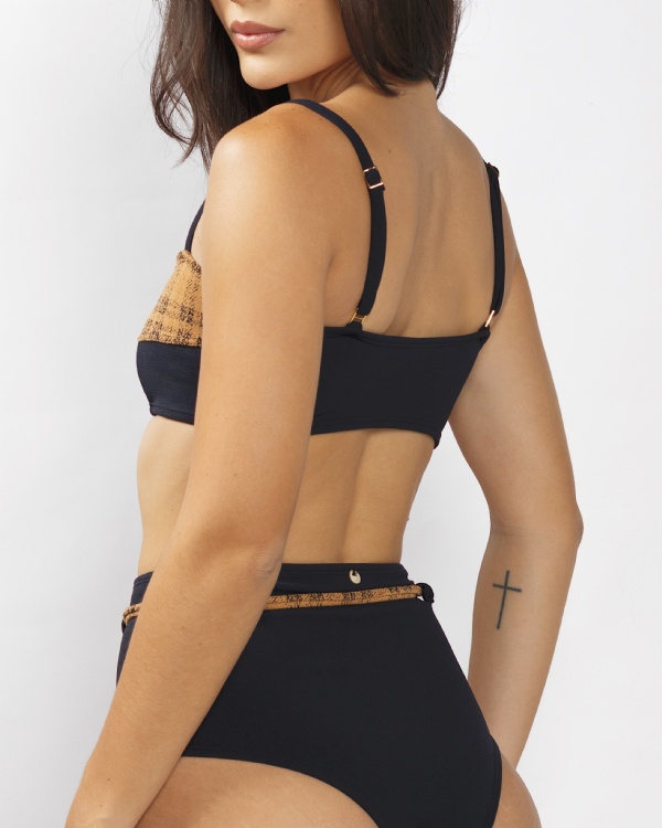 BIKINI VENICE XADREZ MARROM 