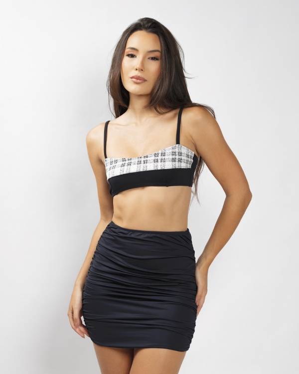 SAIA DRAPEADA NA LATERAL PRETA