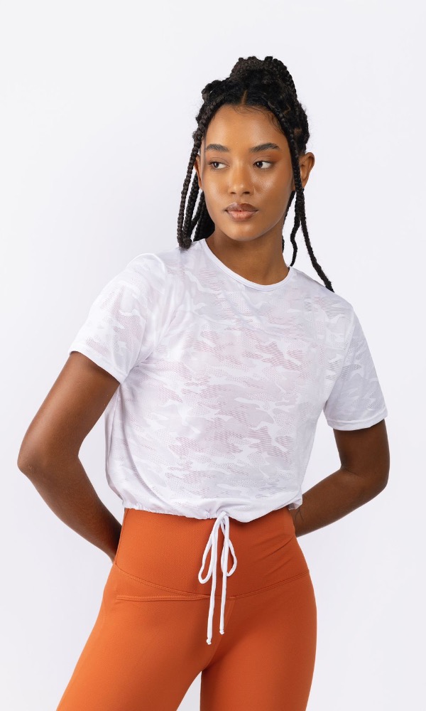 CAMISA NEW LIFE BRANCA CAMUFLAGEM 