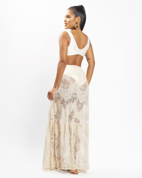 SAIA RENDA BABADO AREIA 