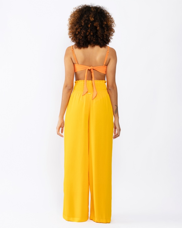 CALÇA LASTEX AMARELA 