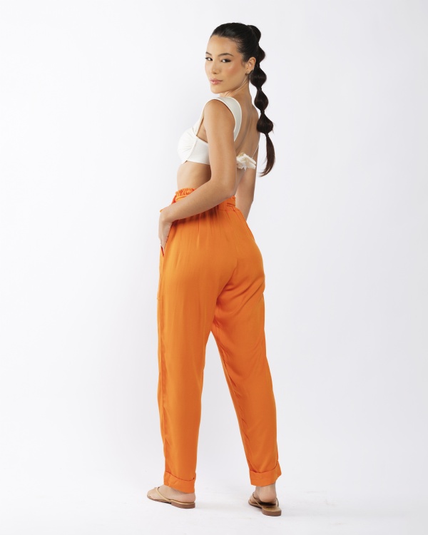 CALÇA CLOCHARD LARANJA 