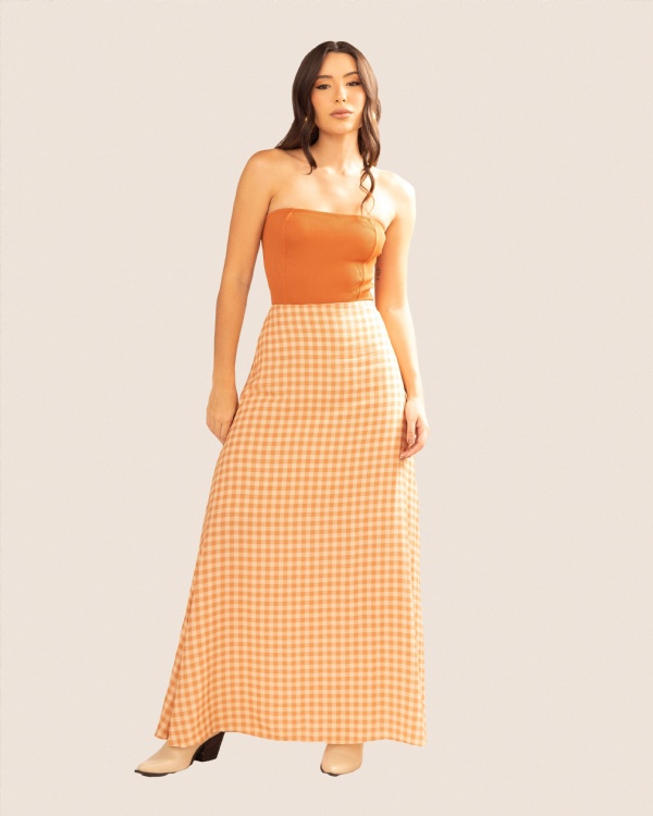 SAIA EVA VICHY CANELA 