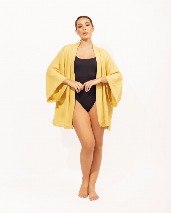 KIMONO TRIO MOSTARDA 