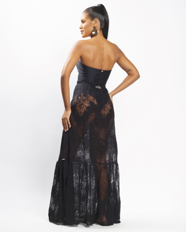 SAIA RENDA BABADO PRETA 