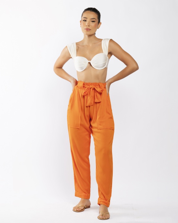 CALÇA CLOCHARD LARANJA 