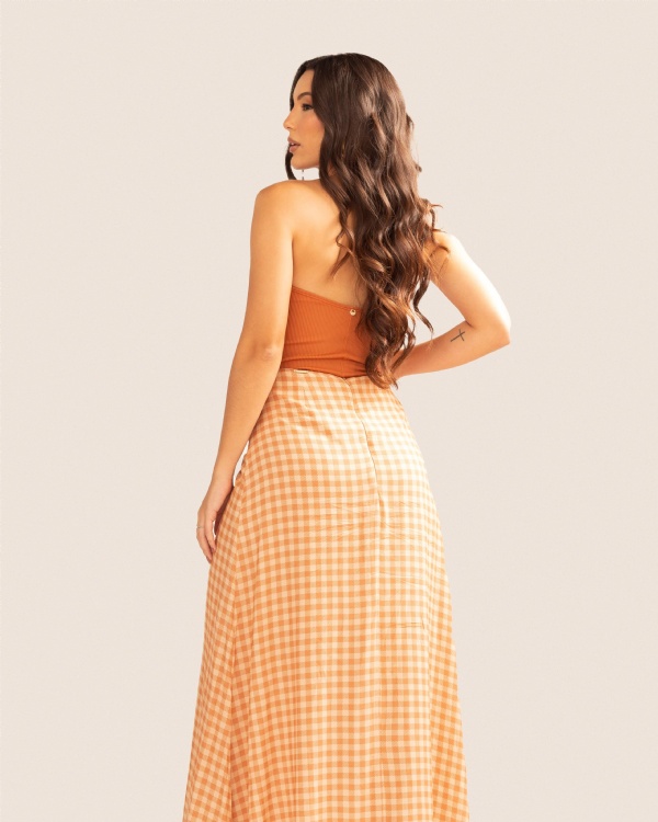 SAIA EVA VICHY CANELA 