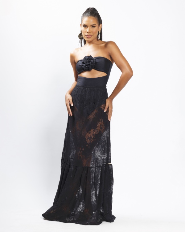 SAIA RENDA BABADO PRETA 