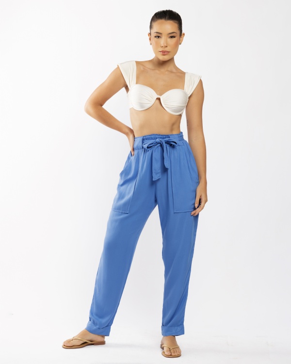 CALÇA CLOCHARD AZUL 