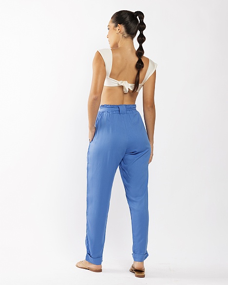 CALÇA CLOCHARD AZUL 