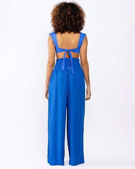 CALÇA LASTEX AZUL MILANO