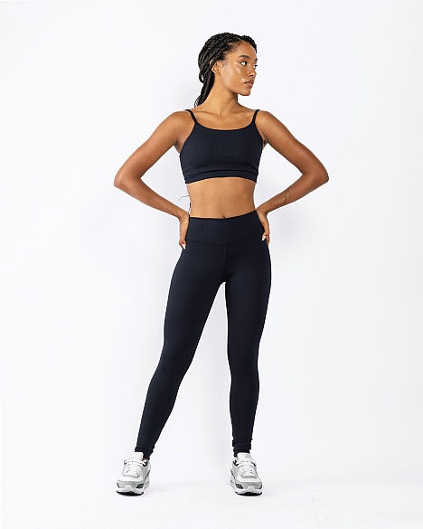 CONJUNTO SLIM PRETO CANELADO 