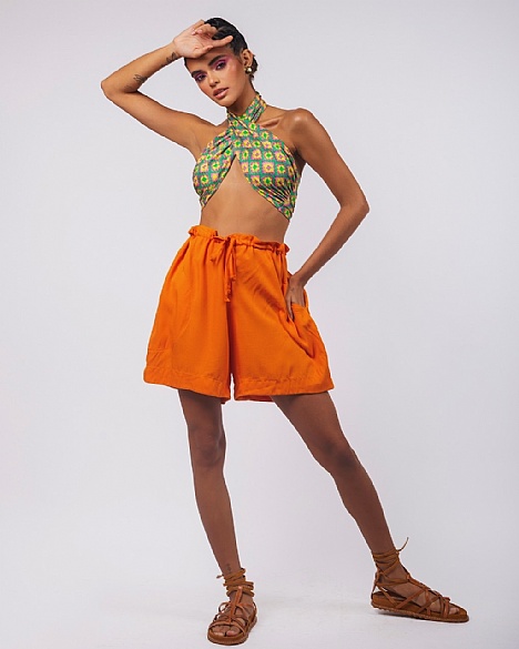 Short Cordão Laranja