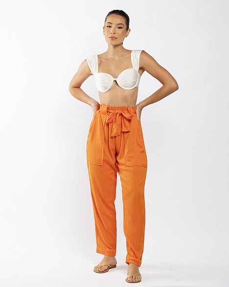 CALÇA CLOCHARD LARANJA 
