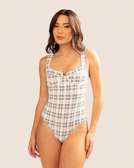 BODY REGATA CLASSIC XADREZ PRETO